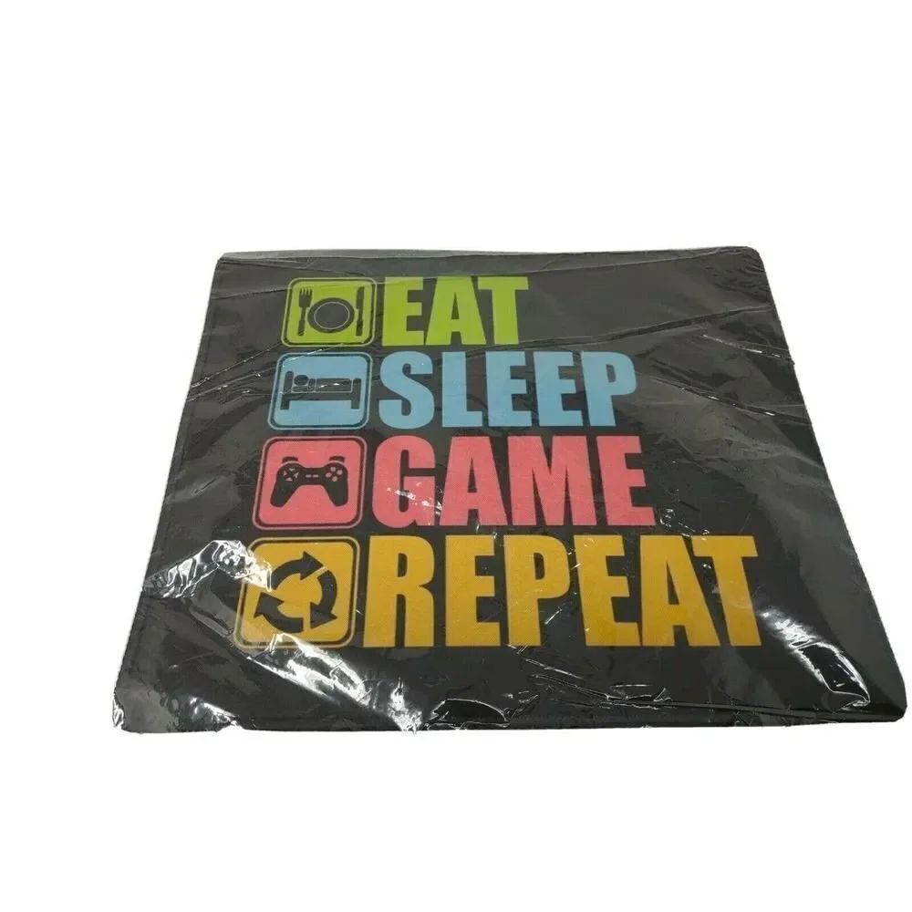 Eat Sleep Game Repeat Gaming Mouse Pad 12 x 10 inches Awesome Gift for Gamers
